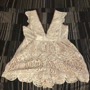 Sugar Lips White lace romper
